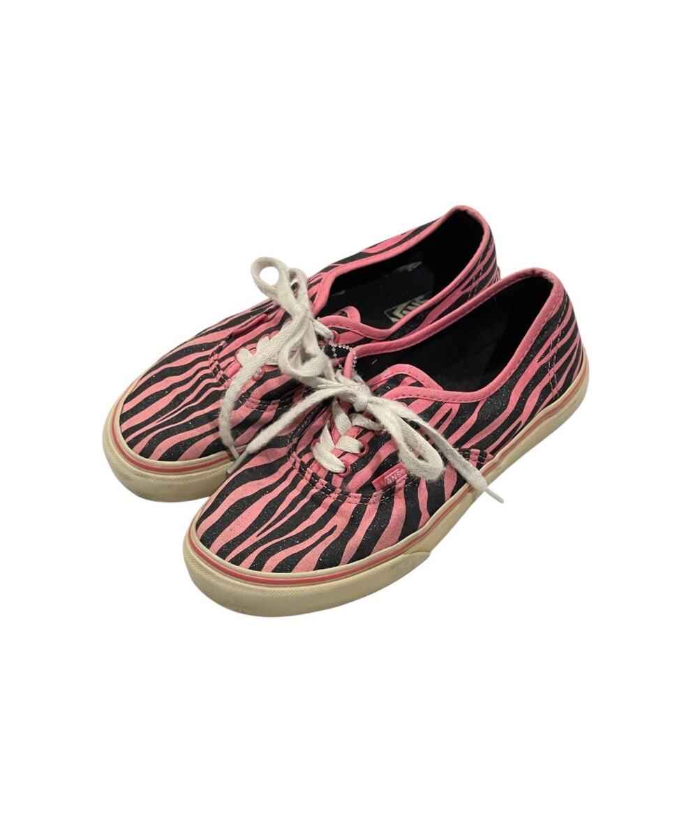 Vans Hot Pink Zebra Old School Boho Shoes Kids Size 4